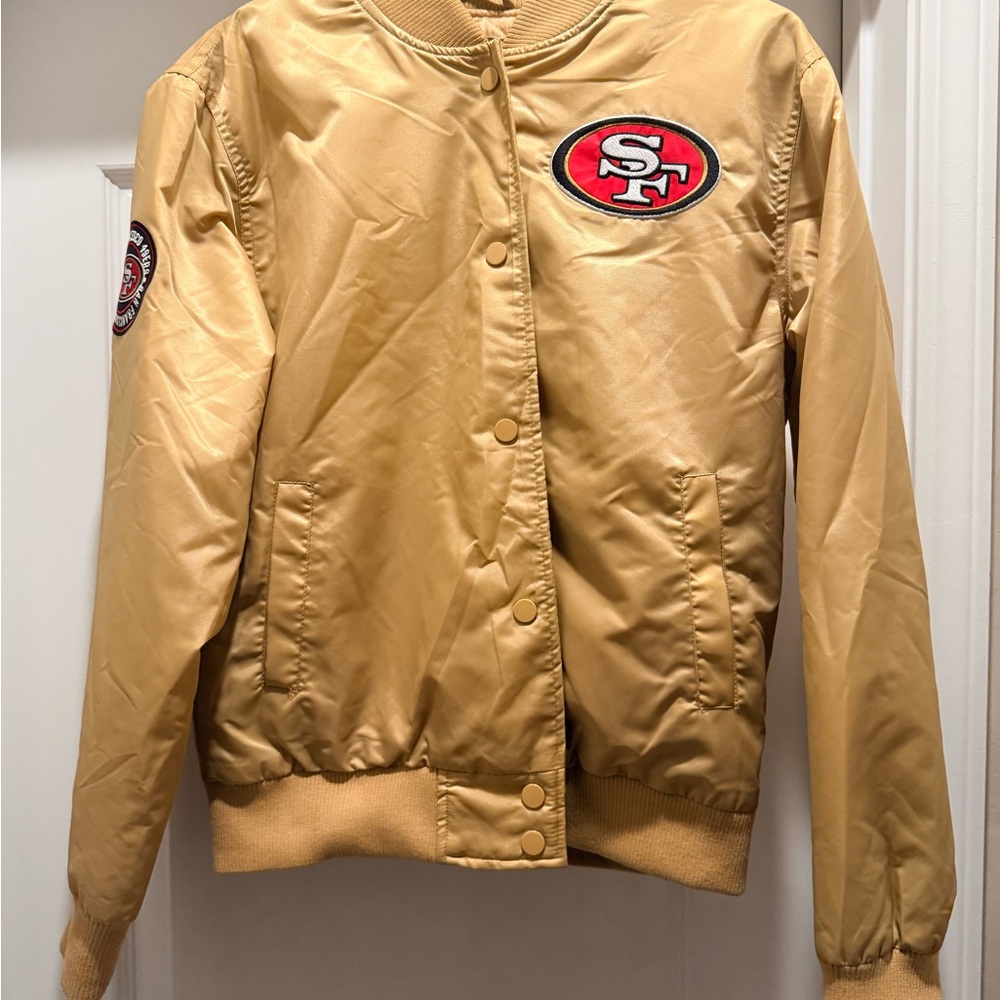 San Francisco 49ers Gold satin NFL jacket size Women’s M